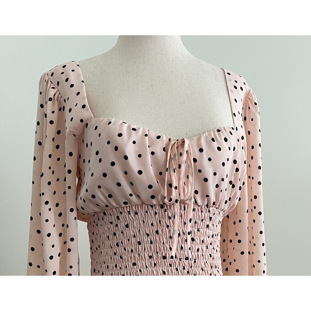 Smocked Polka Dot Dress